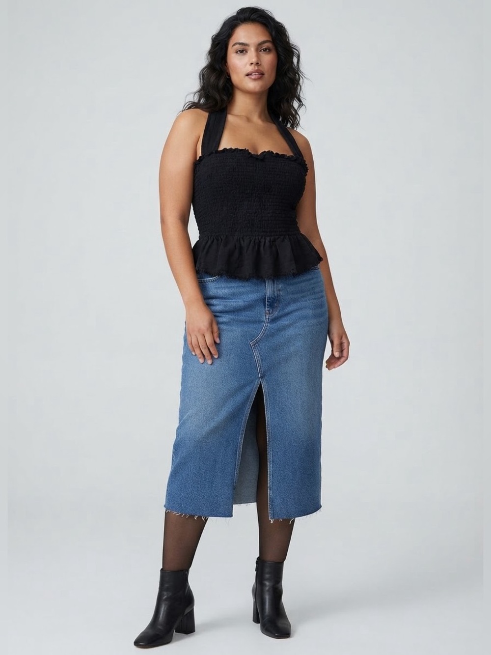 FREE PEOPLE  Amani Top Washed Black